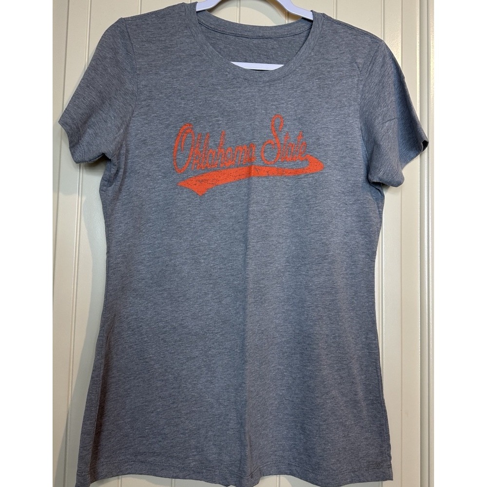 OSU Oklahoma State Cowboys Womens gray short sleeve t-shirt sz M GUC‎